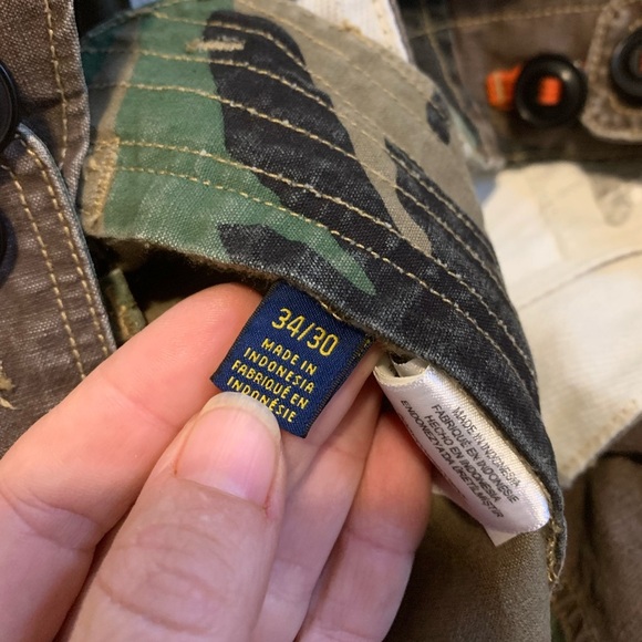 Polo Ralph Lauren Men's Camouflage Cargo Pants | Drawstring Cuffs | Size 34x30 - Picture 7 of 9